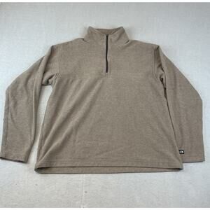 The North Face 1/4 Zip Mens Sz M Pullover Sweater Beige Tan